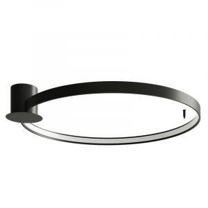 Plafoniera in alluminio nera, Ringo, 50W, 3000K LED
