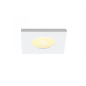 Faretto da incasso bianco quadrato Dico, IP65, dimmerabile