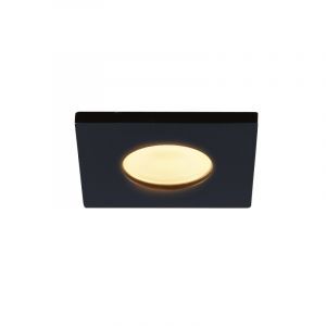 Faretto da incasso nero quadrato Dico, IP65, dimmerabile