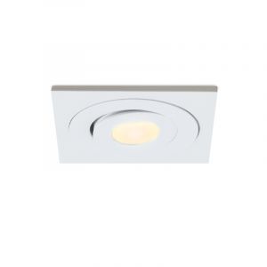 Rona faretto da incasso orientabile quadrato per veranda, IP44, dimmerabile, bianco