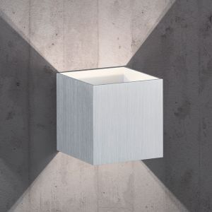 Lampada da parete up down moderna grigia, Eva, 4,3W, 3000K LED