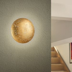 Applique da parete design dorata, Wilke, 8W, 3000K LED