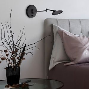 Applique da parete moderna nera, Sinbad, 8W, 3000K LED