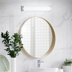 Lampada da soffitto da bagno cromata in vetro, Lanza