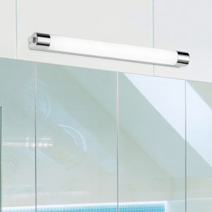 Lampada da soffitto da bagno cromata metallo, Ottavia, 9W, 3000K LED, IP44, con interruttore