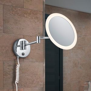 Applique da parete moderna cromata, Bartje, 3W, 3000K LED, IP44, con interruttore