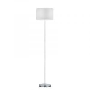Lampada da terra in nichel metallo, Ledbury, con interruttore
