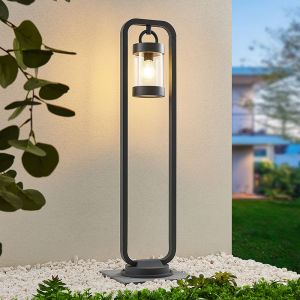 Lampione da giardino con sensore crepuscolare moderno antracite, Sambesi, IP44