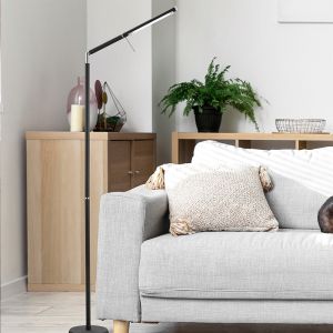 Lampada da terra moderna nera, Rebel, 6W, 3000K LED, controllo touch