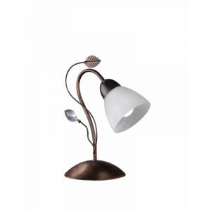 Lampada da tavolo classica color ruggine, Astrid, con interruttore