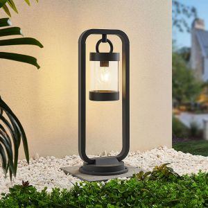 Lampione da giardino con sensore crepuscolare moderno antracite, Sambesi, IP44