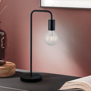Lampada da tavolo moderna nera, Ritual, con interruttore