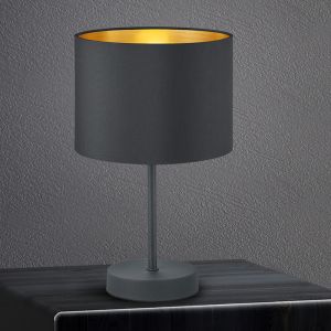 Lampada da tavolo moderna nera, Jeany, con interruttore