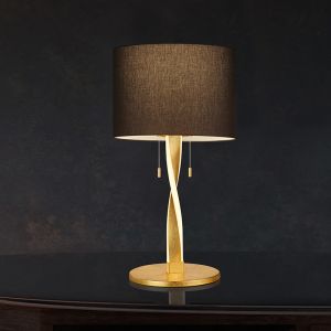 Lampada da tavolo moderna dorata, Ramten, 3W, 3000K LED, con interruttore a strappo