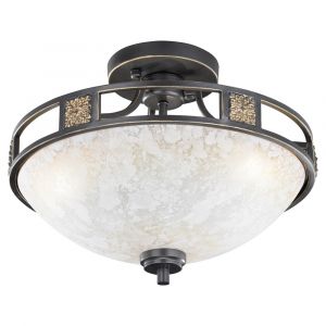 Lampada da soffitto classica color ruggine, Letchworth