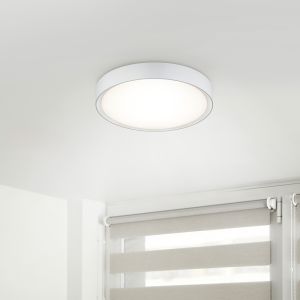 Lampada da soffitto da bagno bianca in plastica, Evelina, 18W, 3000K LED, IP44
