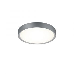 Lampada da soffitto da bagno argenta in plastica, Evelina, 18W, 3000K LED, IP44