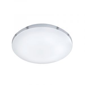 Lampada da soffitto da bagno cromata in plastica, Brunella, 18W, 3000K LED, IP44