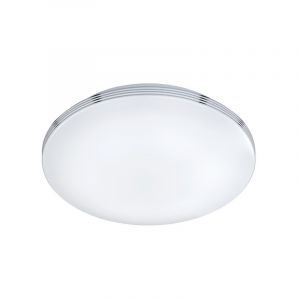 Lampada da soffitto da bagno cromata in plastica, Brunella, 24W, 3000K LED, IP44