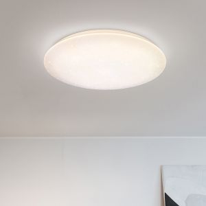 Plafoniera bianca in plastica, Yafu, 80W, bianco regolabile tra caldo e freddo LED, con telecomando