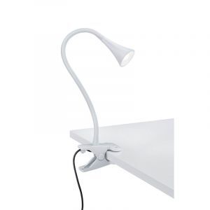 Faretto con pinza bianco in plastica, Yelaisa, 3W, 3000K LED, con interruttore