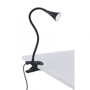 Faretto con pinza nero in plastica, Yelaisa, 3W, 3000K LED, con interruttore