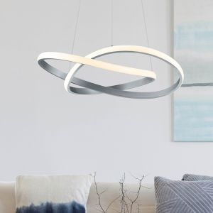 Lampada a sospensione moderna in nichel, Aby, 27W, 3000K LED