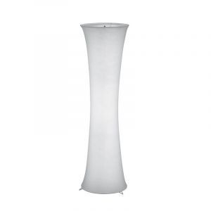 Lampada da terra bianca metallo, Vivy, con interruttore