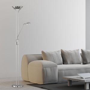Lampada da terra moderna nera, Aiden, 20W, 3000K LED, con interruttore