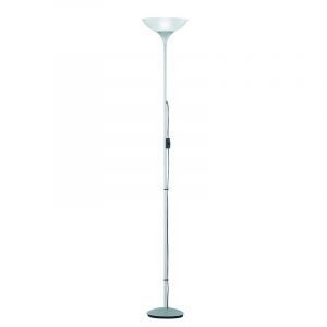 Lampada da terra grigia in plastica, Willem, con interruttore