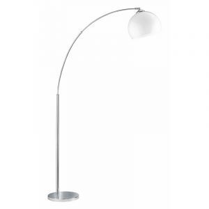 Lampada da terra cromata in plastica, Yana, con interruttore