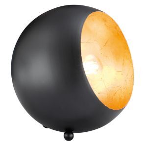 Lampada da tavolo moderna nera, Berdan, con interruttore
