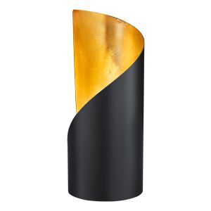 Lampada da tavolo moderna nera, Berdine, con interruttore