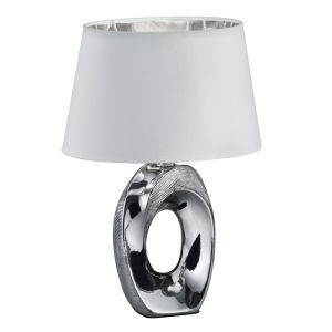Lampada da tavolo in ceramica argenta, Moldrup, con interruttore