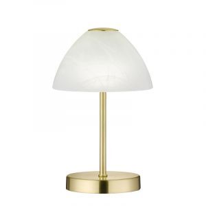 Lampada da tavolo moderna in nichel, Aaron, 2,5W, 3000K LED, con interruttore