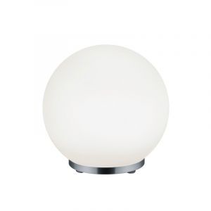 Lampada da tavolo moderna cromata, Berkant, 5,5W, 3000K LED, con telecomando