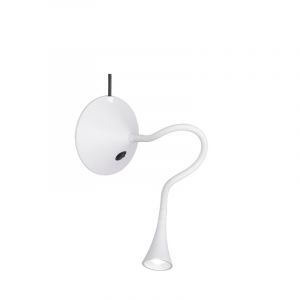 Lampada da scrivania moderna bianca, Yelaisa, 3W, 3000K LED, con interruttore