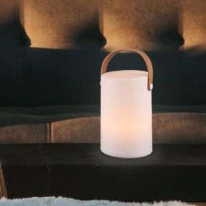 Lampada da tavolo da esterno moderna bianca, Marso, 1W, 3000K LED, IP44, con interruttore