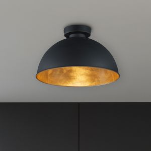Plafoniera industriale nera, Lyndee