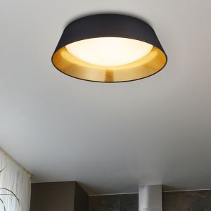 Plafoniera moderna nera, Gjern, 18W, 3000K LED