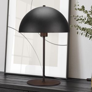 Lampada da tavolo moderna nera, Fransisca, con interruttore