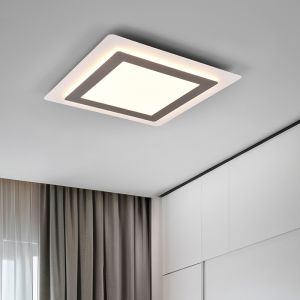 Plafoniera moderna in nichel, Frans, 46W, bianco regolabile tra caldo e freddo LED, con telecomando