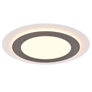 Plafoniera moderna in nichel, Frans, 42W, bianco regolabile tra caldo e freddo LED, con telecomando
