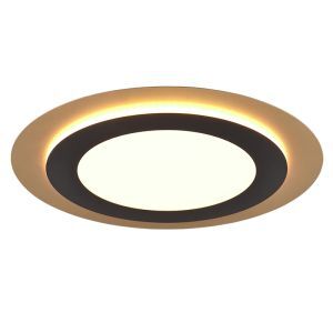 Plafoniera moderna nera, Frans, 42W, bianco regolabile tra caldo e freddo LED, con telecomando
