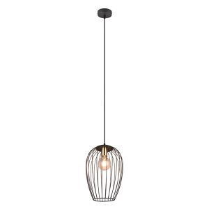 Lampada a sospensione industriale nera, Dilano