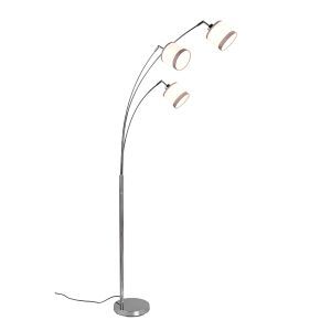 Lampada ad arco moderna bianca, Denley, con interruttore