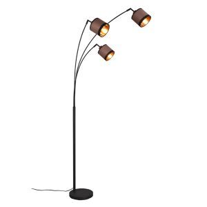 Lampada ad arco moderna tortora, Denley, con interruttore