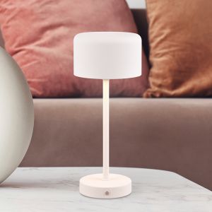 Lampada da tavolo moderna bianca, Dustin, 1,5W, 3000K LED, controllo touch