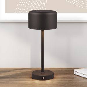 Lampada da tavolo moderna nera, Dustin, 1,5W, 3000K LED, controllo touch