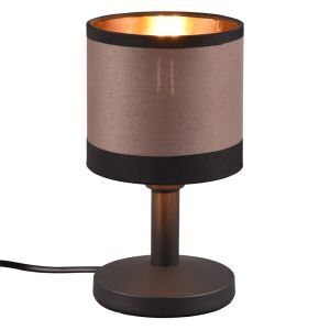 Lampada da tavolo moderna tortora, Denley, con interruttore